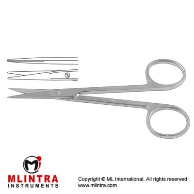 Delicate Gum Scissor Straight , 11.5 cm - 4 1/2"